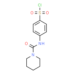ChemSpider 2D Image | 4-[(1-Piperidinylcarbonyl)amino]benzenesulfonyl chloride | C12H15ClN2O3S