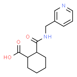 ChemSpider 2D Image | 2-(N-(3-Pyridylmethyl)carbamoyl)cyclohexanecarboxylic acid | C14H18N2O3