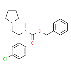 ChemSpider 2D Image | Benzyl [1-(3-chlorophenyl)-2-(1-pyrrolidinyl)ethyl]methylcarbamate | C21H25ClN2O2
