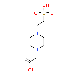 ChemSpider 2D Image | [4-(2-Sulfoethyl)-1-piperazinyl]acetic acid | C8H16N2O5S
