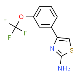 ChemSpider 2D Image | 4-(3-(Trifluoromethoxy)phenyl)thiazol-2-amine | C10H7F3N2OS