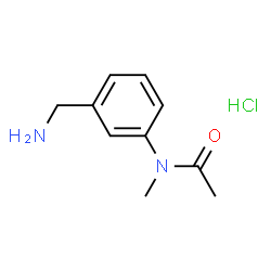 ChemSpider 2D Image | N-[3-(Aminomethyl)phenyl]-N-methylacetamide hydrochloride | C10H15ClN2O