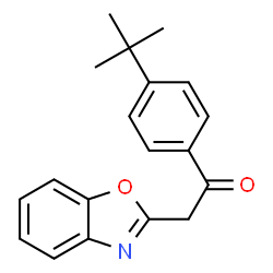 ChemSpider 2D Image | 2-(1,3-Benzoxazol-2-yl)-1-(4-tert-butylphenyl)ethanone | C19H19NO2