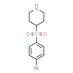 ChemSpider 2D Image | 4-[(4-Bromophenyl)sulfonyl]piperidine | C11H14BrNO2S