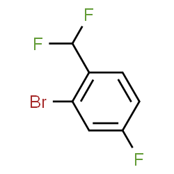 ChemSpider 2D Image | 2-Bromo-1-(difluoromethyl)-4-fluorobenzene | C7H4BrF3