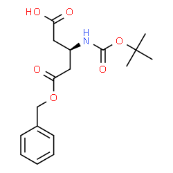 ChemSpider 2D Image | Boc-beta-Glu(OBzl)-OH | C17H23NO6