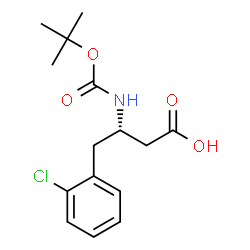 ChemSpider 2D Image | (S)-3-((tert-butoxycarbonyl)amino)-4-(2-chlorophenyl)butanoic acid | C15H20ClNO4