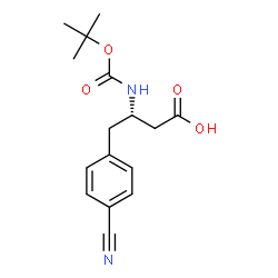 ChemSpider 2D Image | (S)-Boc-4-cyano-beta-Homophe-OH | C16H20N2O4