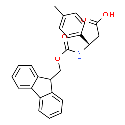 ChemSpider 2D Image | (Î²R)-Î²-[[(9H-Fluoren-9-ylmethoxy)carbonyl]amino]-4-methylbenzenepropanoic acid | C25H23NO4