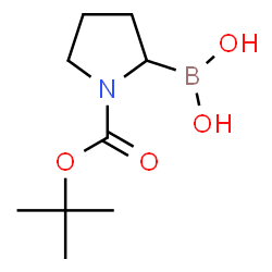 ChemSpider 2D Image | {1-[(tert-butoxy)carbonyl]pyrrolidin-2-yl}boronic acid | C9H18BNO4