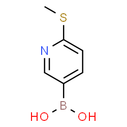 ChemSpider 2D Image | 2-Methylthiopyridine-5-boronic acid | C6H8BNO2S
