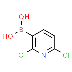 ChemSpider 2D Image | 2,6-Dichloropyridine-3-boronic acid | C5H4BCl2NO2