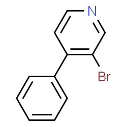 ChemSpider 2D Image | 3-Bromo-4-phenylpyridine | C11H8BrN