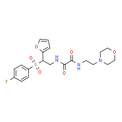 ChemSpider 2D Image | N-{2-[(4-Fluorophenyl)sulfonyl]-2-(2-furyl)ethyl}-N'-[2-(4-morpholinyl)ethyl]ethanediamide | C20H24FN3O6S