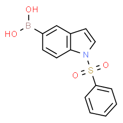 ChemSpider 2D Image | 1-Phenylsulfonylindole-5-boronic acid | C14H12BNO4S