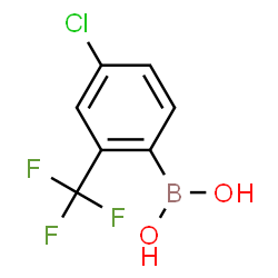 ChemSpider 2D Image | 4-Chloro-2-(trifluoromethyl)phenylboronic acid | C7H5BClF3O2