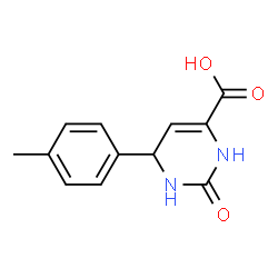 ChemSpider 2D Image | 1,2,3,6-Tetrahydro-6-(4-methylphenyl)-2-oxo-4-pyrimidinecarboxylic acid | C12H12N2O3