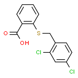ChemSpider 2D Image | 2-[(2,4-Dichlorobenzyl)sulfanyl]benzoic acid | C14H10Cl2O2S