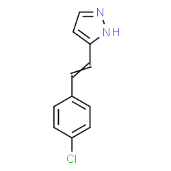 ChemSpider 2D Image | 5-[2-(4-Chlorophenyl)vinyl]-1H-pyrazole | C11H9ClN2
