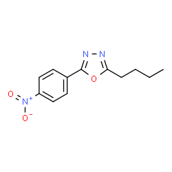 ChemSpider 2D Image | 2-Butyl-5-(4-nitrophenyl)-1,3,4-oxadiazole | C12H13N3O3