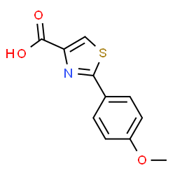 ChemSpider 2D Image | 2-(4-Methoxyphenyl)thiazole-4-carboxylic acid | C11H9NO3S