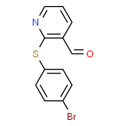 ChemSpider 2D Image | 2-[(4-Bromophenyl)sulfanyl]nicotinaldehyde | C12H8BrNOS