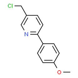 ChemSpider 2D Image | 5-(Chloromethyl)-2-(4-methoxyphenyl)pyridine | C13H12ClNO