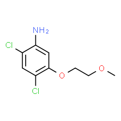 ChemSpider 2D Image | 2,4-Dichloro-5-(2-methoxyethoxy)aniline | C9H11Cl2NO2