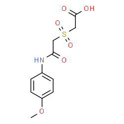 ChemSpider 2D Image | 2-{[(4-methoxyphenyl)carbamoyl]methanesulfonyl}acetic acid | C11H13NO6S