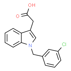 ChemSpider 2D Image | [1-(3-Chlorobenzyl)-1H-indol-3-yl]acetic acid | C17H14ClNO2