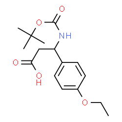ChemSpider 2D Image | 3-tert-Butoxycarbonylamino-3-(4-ethoxy-phenyl)-propionic acid | C16H23NO5