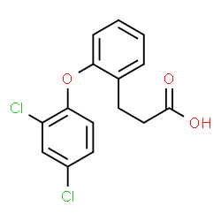 ChemSpider 2D Image | 3-[2-(2,4-Dichlorophenoxy)phenyl]propanoic acid | C15H12Cl2O3