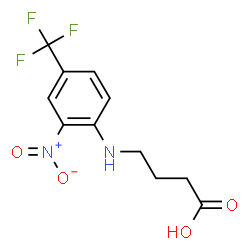 ChemSpider 2D Image | 4-[2-NITRO-4-(TRIFLUOROMETHYL)ANILINO]BUTANOIC ACID | C11H11F3N2O4