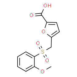 ChemSpider 2D Image | 5-{[(2-Methoxyphenyl)sulfonyl]methyl}-2-furoic acid | C13H12O6S