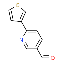 ChemSpider 2D Image | 6-(3-Thienyl)nicotinaldehyde | C10H7NOS