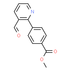 ChemSpider 2D Image | Methyl 4-(3-formyl-2-pyridinyl)benzoate | C14H11NO3
