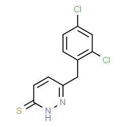 ChemSpider 2D Image | 6-(2,4-Dichlorobenzyl)-3(2H)-pyridazinethione | C11H8Cl2N2S