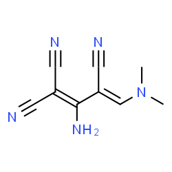 ChemSpider 2D Image | (3Z)-2-Amino-4-(dimethylamino)-1,3-butadiene-1,1,3-tricarbonitrile | C9H9N5