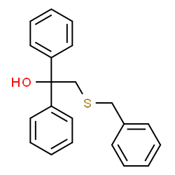 ChemSpider 2D Image | 2-(Benzylsulfanyl)-1,1-diphenylethanol | C21H20OS