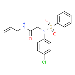 ChemSpider 2D Image | N-Allyl-N~2~-(4-chlorophenyl)-N~2~-(phenylsulfonyl)glycinamide | C17H17ClN2O3S
