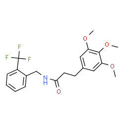 ChemSpider 2D Image | N-[2-(Trifluoromethyl)benzyl]-3-(3,4,5-trimethoxyphenyl)propanamide | C20H22F3NO4
