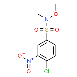 ChemSpider 2D Image | 4-Chloro-N-methoxy-N-methyl-3-nitrobenzenesulfonamide | C8H9ClN2O5S