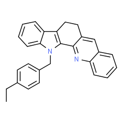 ChemSpider 2D Image | 13-(4-Ethylbenzyl)-6,13-dihydro-5H-indolo[3,2-c]acridine | C28H24N2