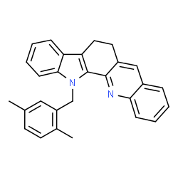 ChemSpider 2D Image | 13-(2,5-Dimethylbenzyl)-6,13-dihydro-5H-indolo[3,2-c]acridine | C28H24N2