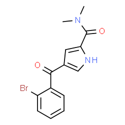 ChemSpider 2D Image | 4-(2-Bromobenzoyl)-N,N-dimethyl-1H-pyrrole-2-carboxamide | C14H13BrN2O2