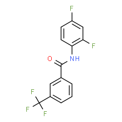 ChemSpider 2D Image | N-(2,4-Difluorophenyl)-3-(trifluoromethyl)benzamide | C14H8F5NO