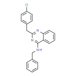 ChemSpider 2D Image | N-Benzyl-2-(4-chlorobenzyl)-4-quinazolinamine | C22H18ClN3