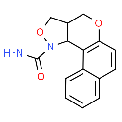 ChemSpider 2D Image | 3a,11c-Dihydro-3H-benzo[5,6]chromeno[4,3-c][1,2]oxazole-1(4H)-carboxamide | C15H14N2O3