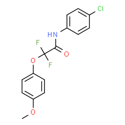 ChemSpider 2D Image | N-(4-Chlorophenyl)-2,2-difluoro-2-(4-methoxyphenoxy)acetamide | C15H12ClF2NO3