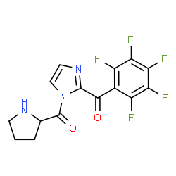 ChemSpider 2D Image | Pentafluorobenzoyl-(S)-prolyl-1-imidazolide | C15H10F5N3O2